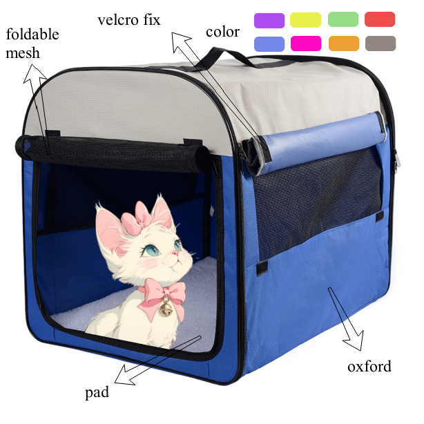Magna capacitas pet ludere tabernaculum pet carrier idoneitatem pro parvis & media-amplitudo pet